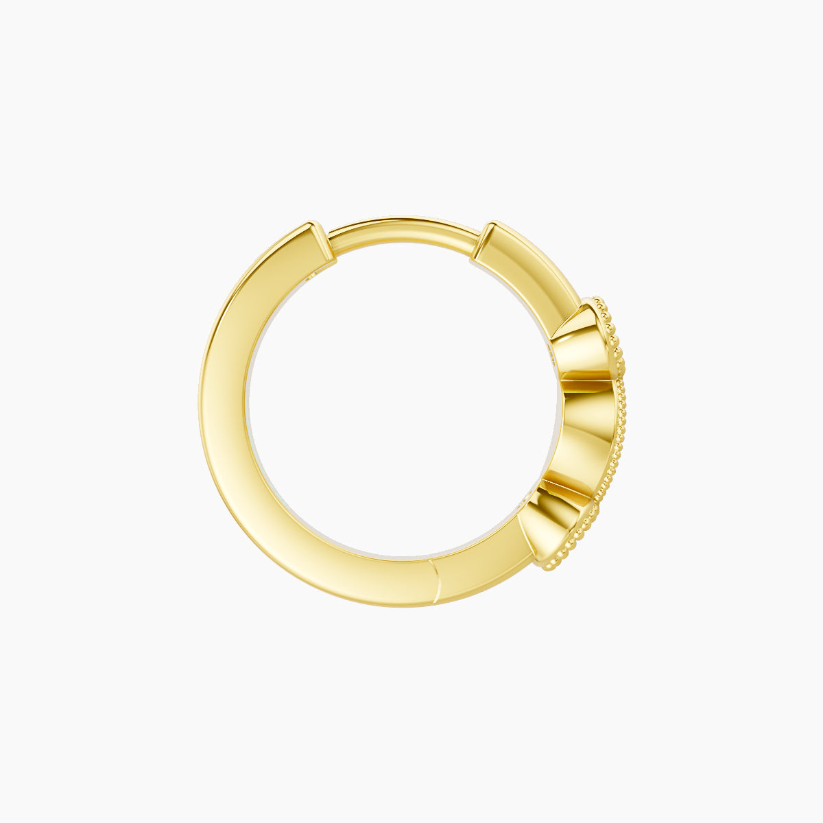 Camilla | 18k Yellow Gold 8 mm Sapphire Hoop Piercing