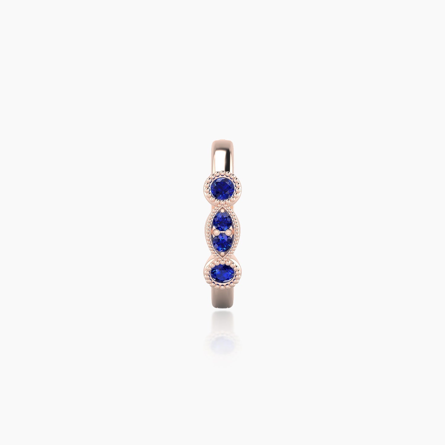 Camilla | 18k Rose Gold 8 mm Sapphire Hoop Piercing