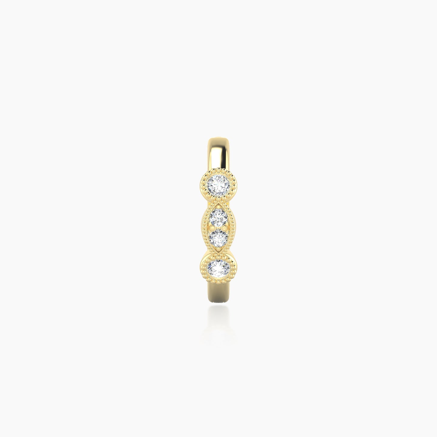 Camilla | 18k Yellow Gold 8 mm Diamond Hoop Piercing
