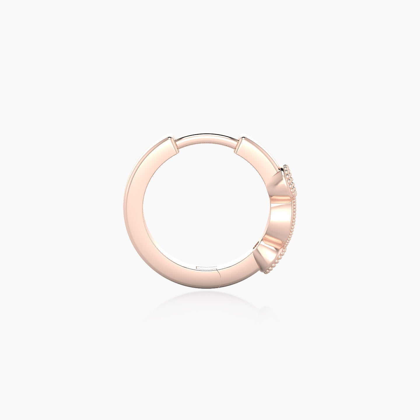 Camilla | 18k Rose Gold 8 mm Diamond Hoop Piercing