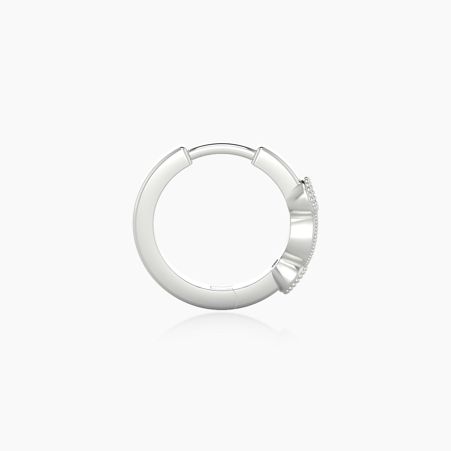 Camilla | 18k White Gold 8 mm Diamond Hoop Piercing