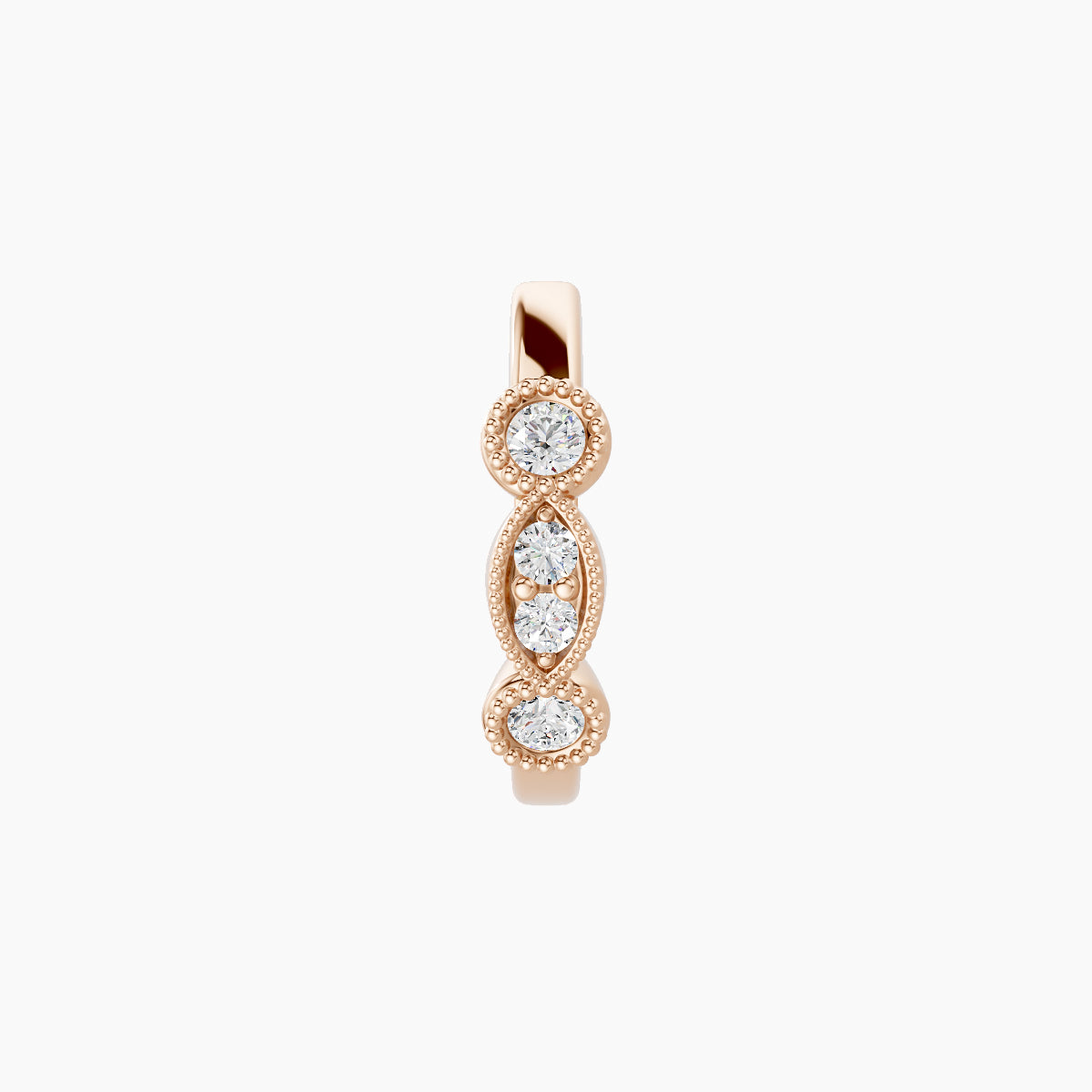 Camilla | 18k Rose Gold 8 mm Diamond Nose Ring Piercing