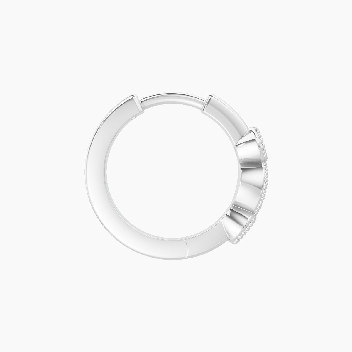 Camilla | 18k White Gold 8 mm Diamond Nose Ring Piercing