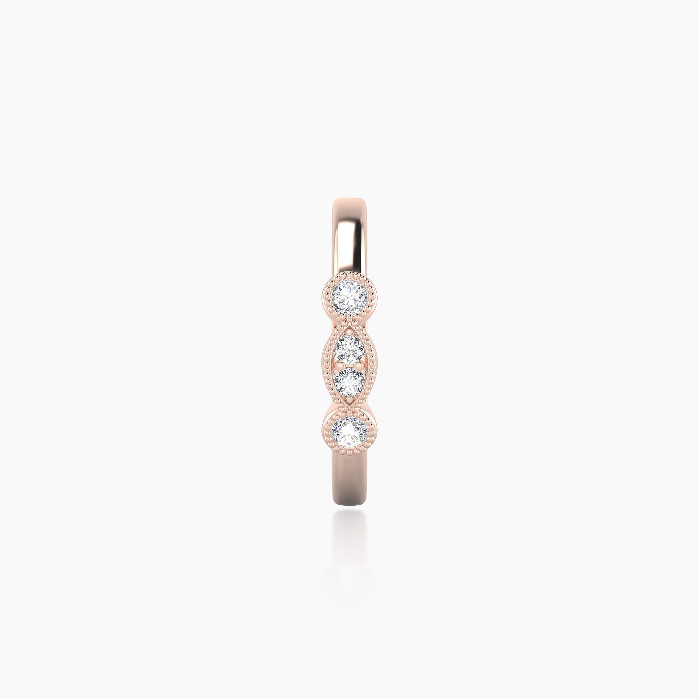 Camilla | 18k Rose Gold 9.5 mm Diamond Hoop Piercing