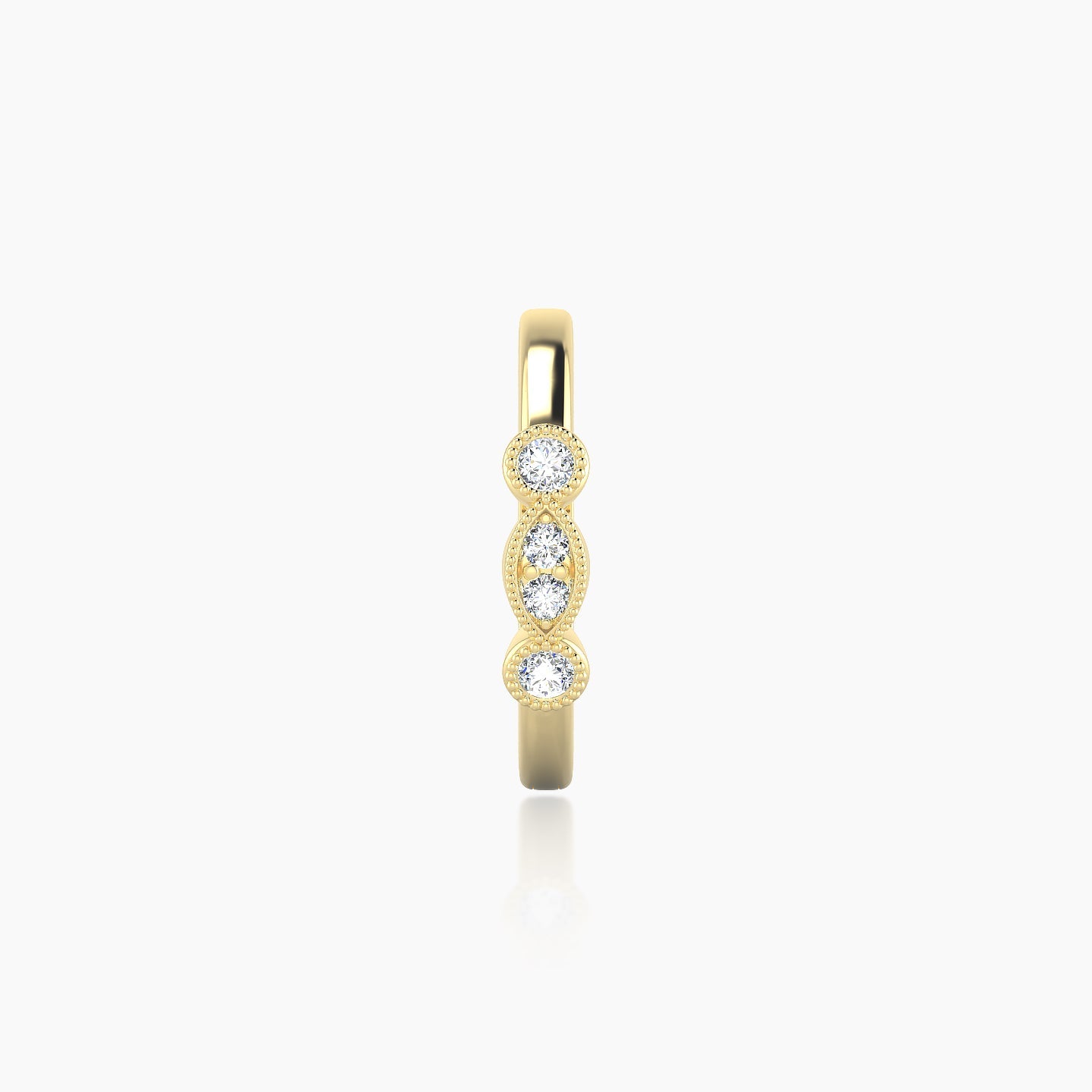 Camilla | 18k Yellow Gold 9.5 mm Diamond Hoop Piercing