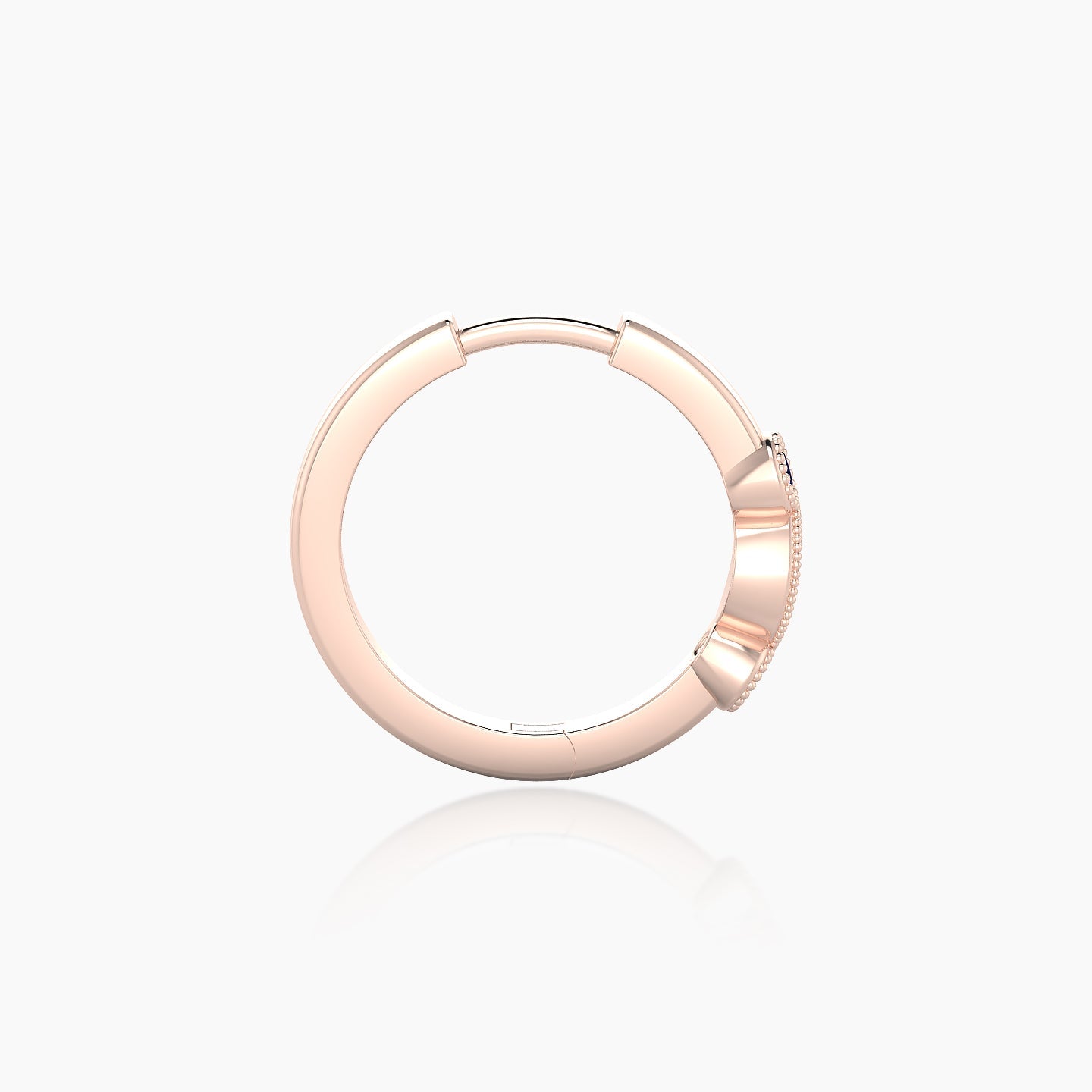 Camilla | 18k Rose Gold 9.5 mm Sapphire Hoop Piercing
