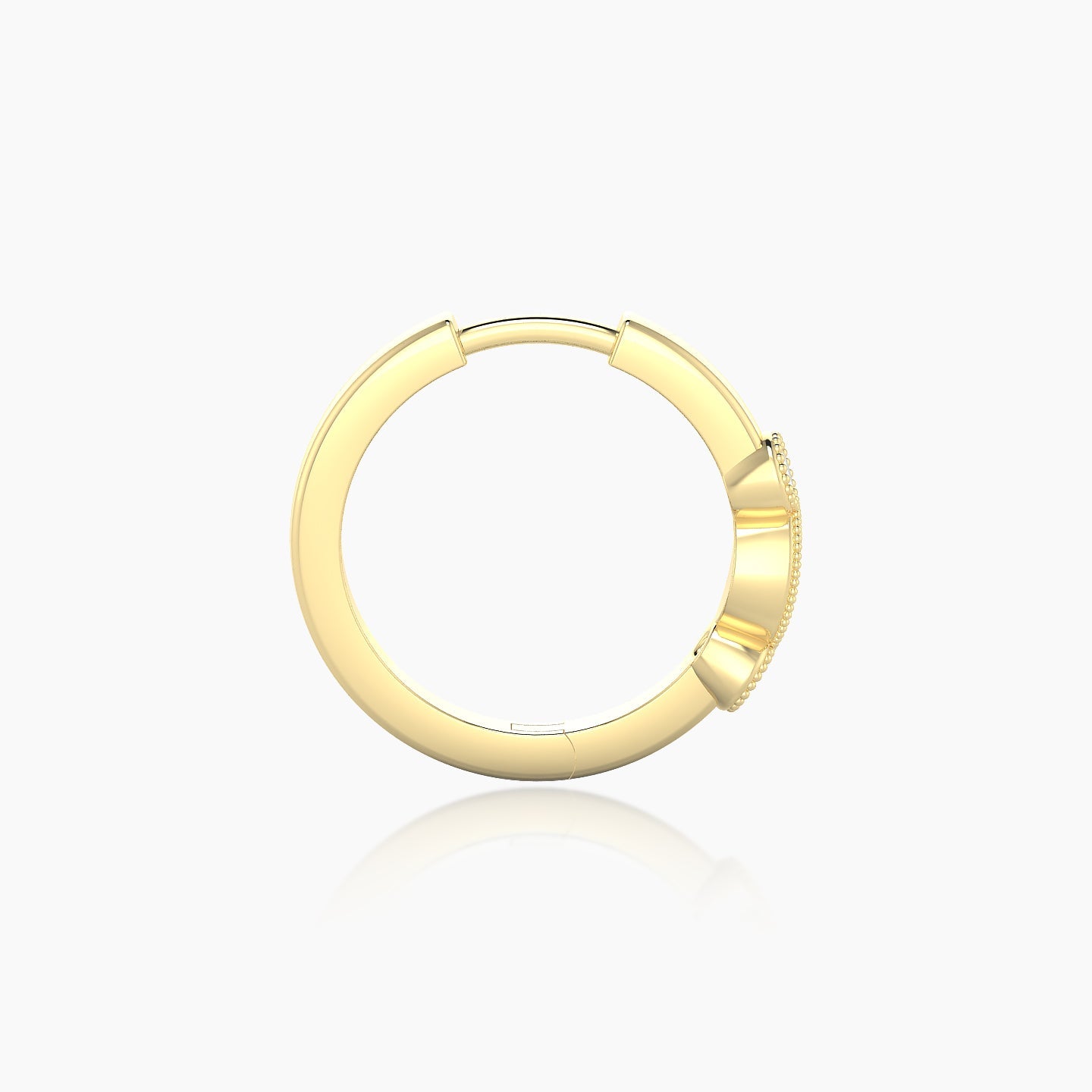 Camilla | 18k Yellow Gold 9.5 mm Diamond Hoop Piercing