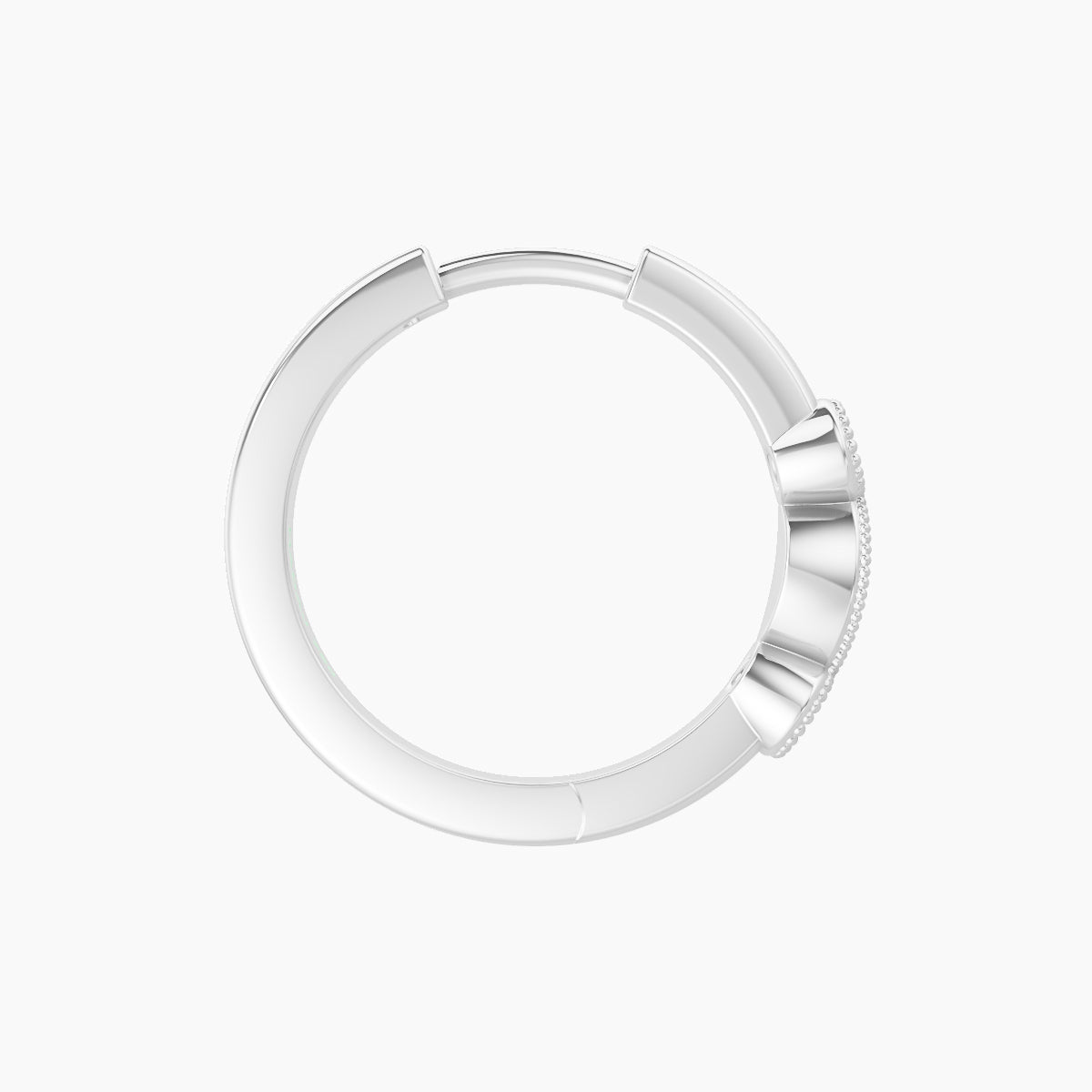 Camilla | 18k White Gold 9.5 mm Diamond Nose Ring Piercing