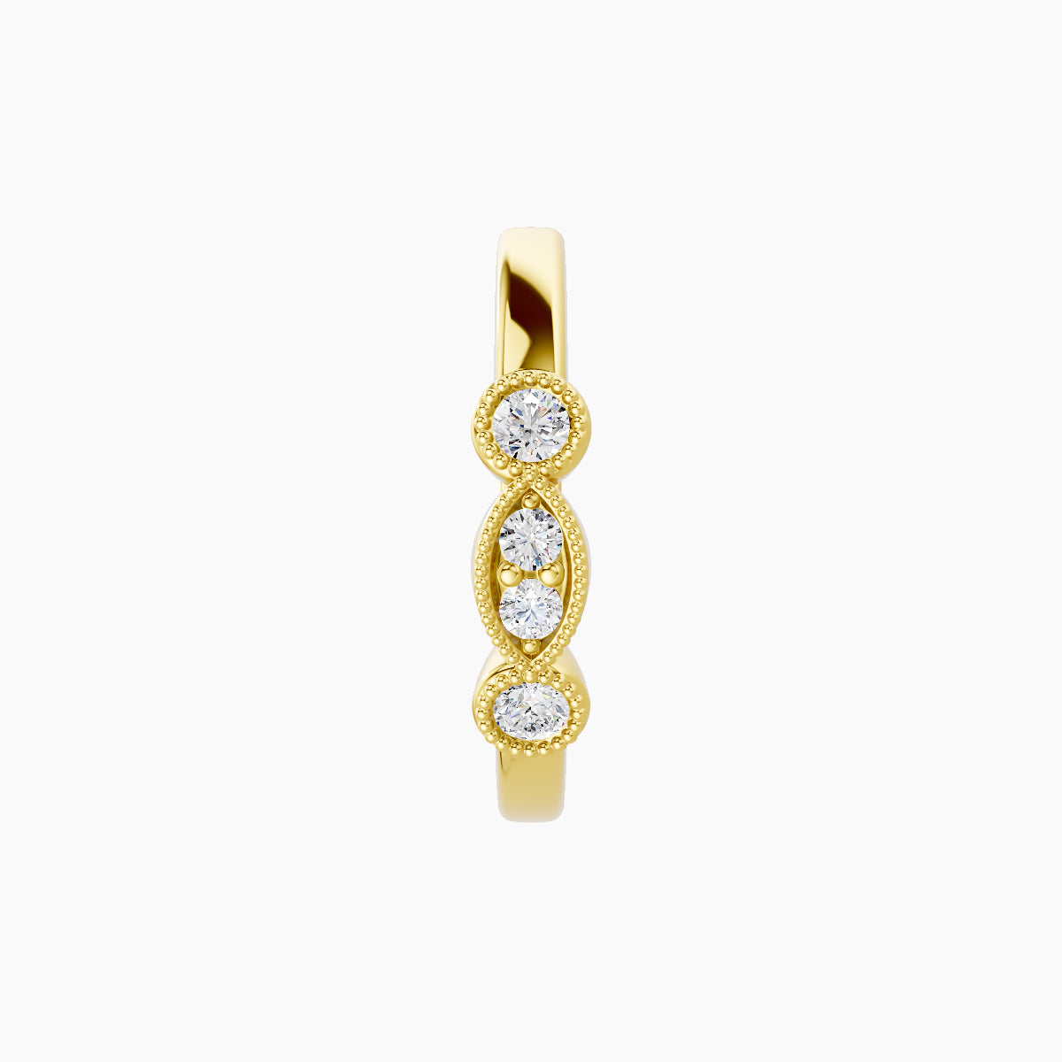 Camilla | 18k Yellow Gold 9.5 mm Diamond Nose Ring Piercing