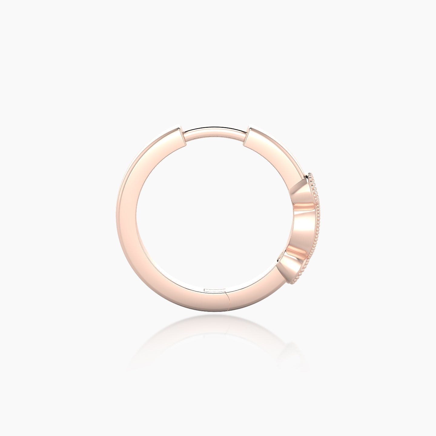 Camilla | 18k Rose Gold 9.5 mm Diamond Nose Ring Piercing
