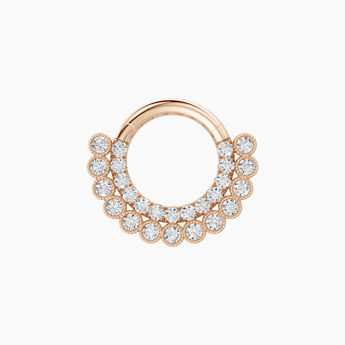 Cassandre | 18k Rose Gold 6.5 mm Diamond Septum Piercing
