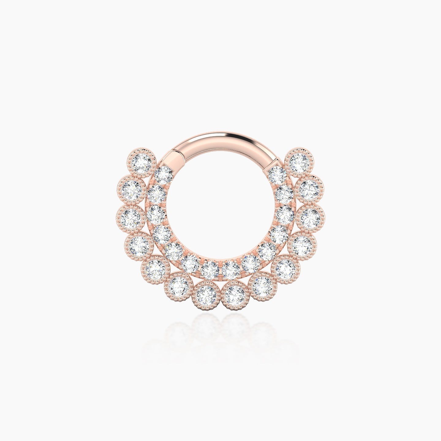 Cassandre | 18k Rose Gold 6.5 mm Diamond Septum Piercing