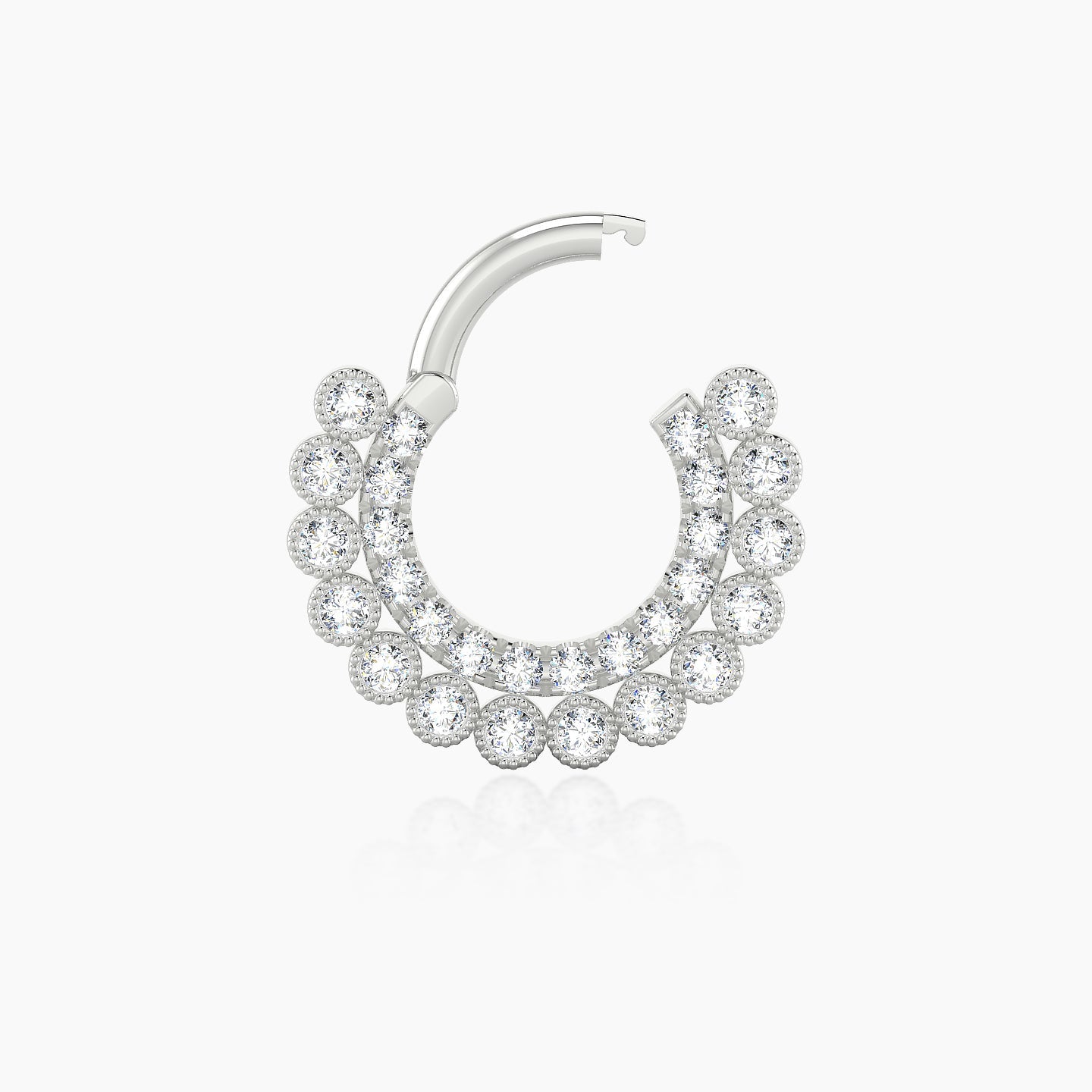 Cassandre | 18k White Gold 6.5 mm Diamond Septum Piercing