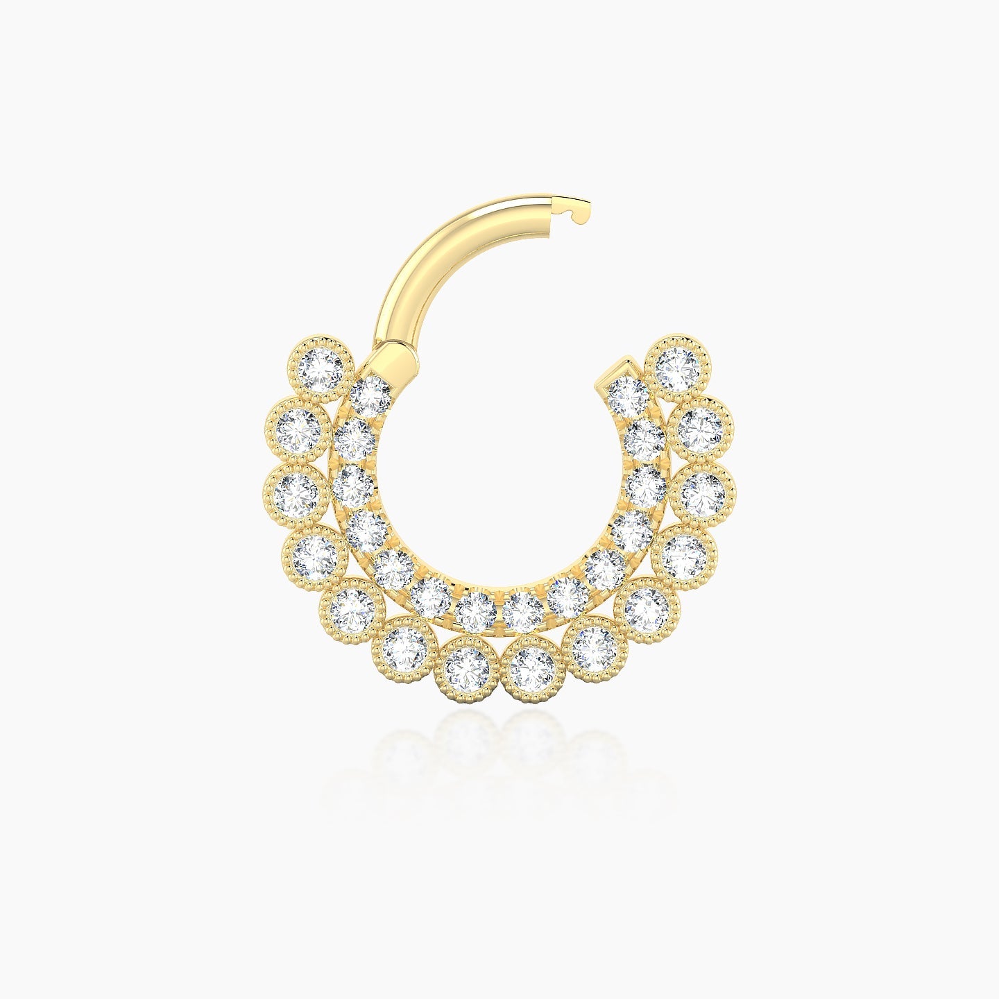 Cassandre | 18k Yellow Gold 6.5 mm Diamond Septum Piercing