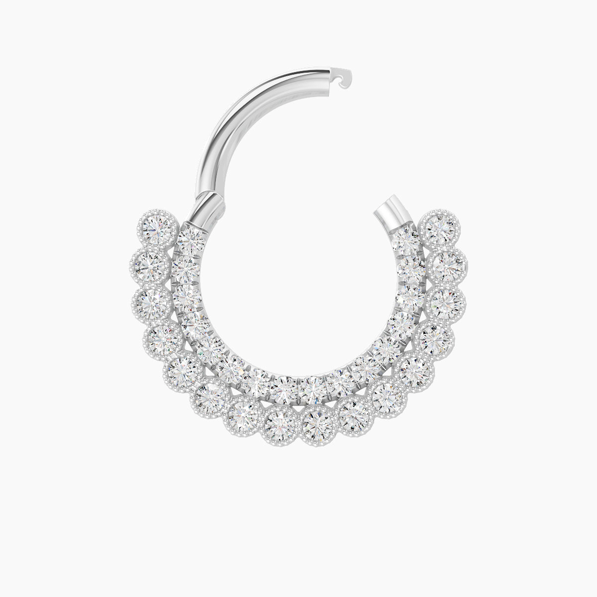Cassandre | 18k White Gold 8 mm Diamond Daith Piercing