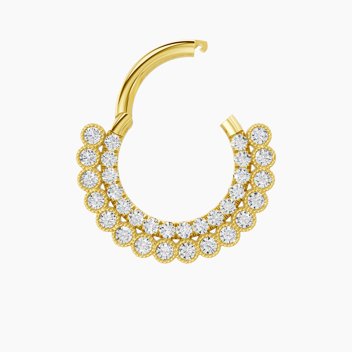 Cassandre | 18k Yellow Gold 8 mm Diamond Septum Piercing