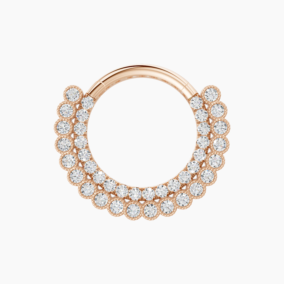 Cassandre | 18k Rose Gold 9.5 mm Diamond Daith Piercing