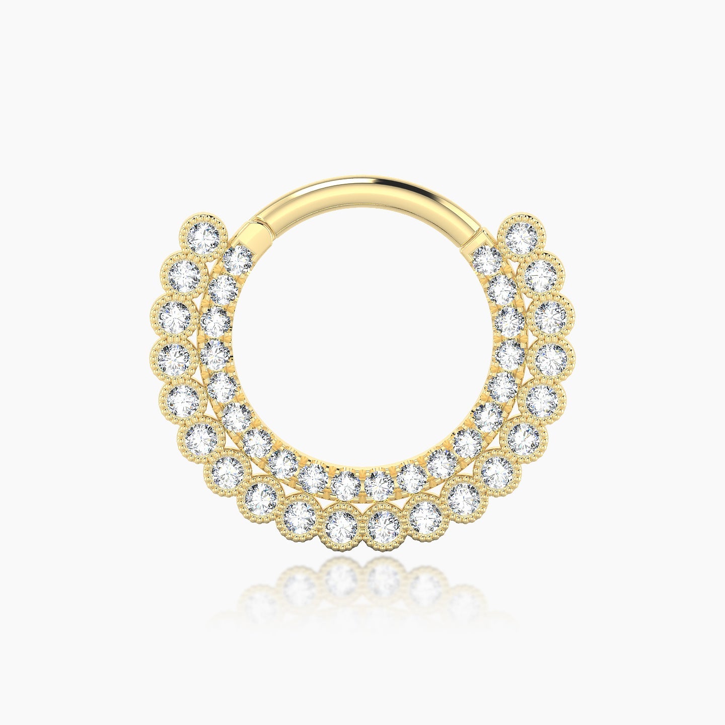 Cassandre | 18k Yellow Gold 9.5 mm Diamond Septum Piercing