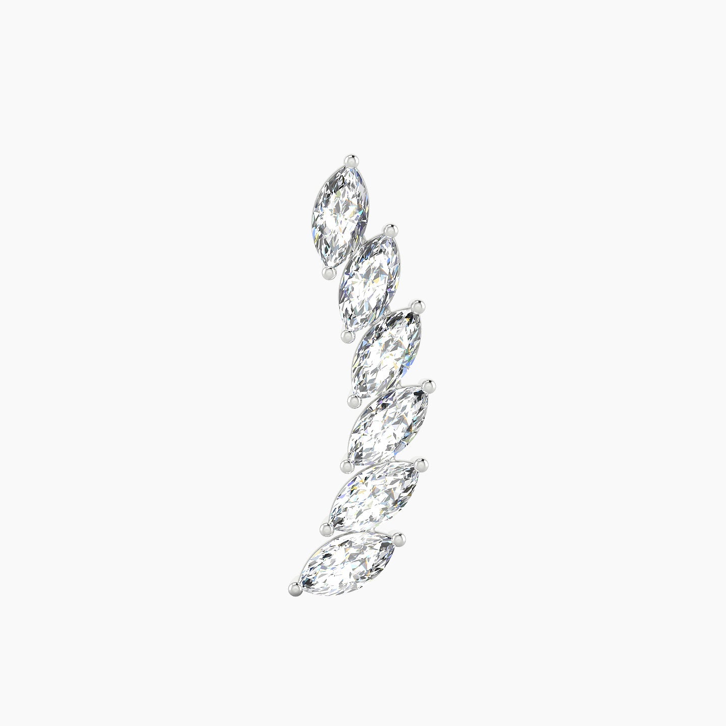 Celeste L | 18k White Gold 16.4 mm 5 mm Long Diamond Left Piercing