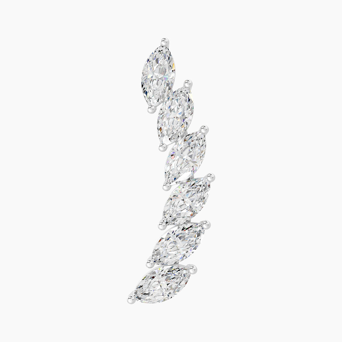 Celeste L | 18k White Gold 16.4 mm 8 mm Long Diamond Left Piercing