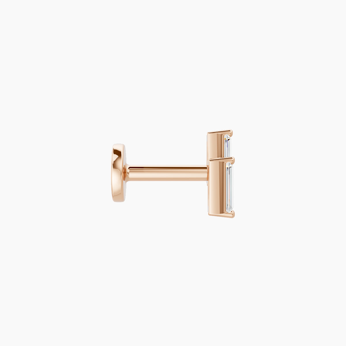 Ceres | 18k Rose Gold 5 mm 5 mm Diamond Nose Piercing
