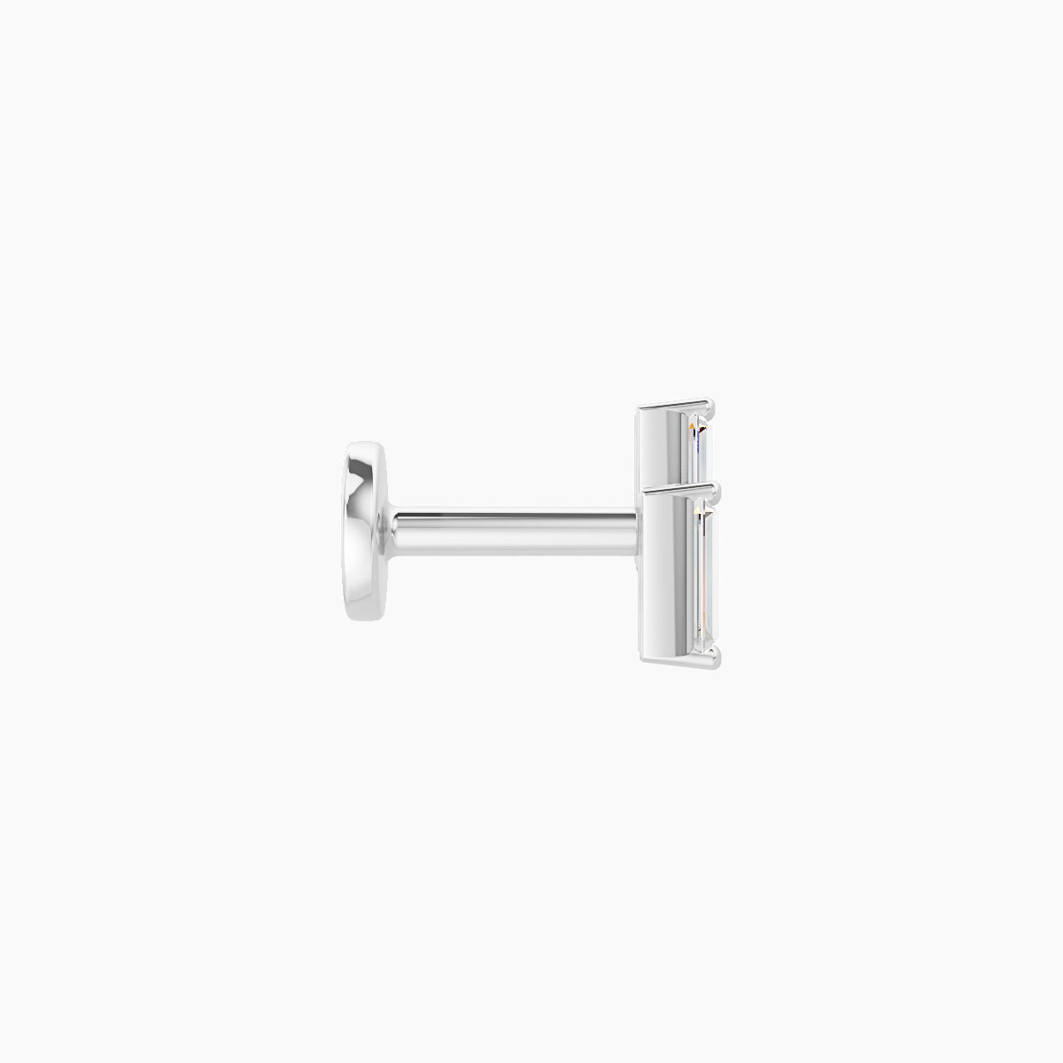 Ceres | 18k White Gold 5 mm 5 mm Diamond Nose Piercing