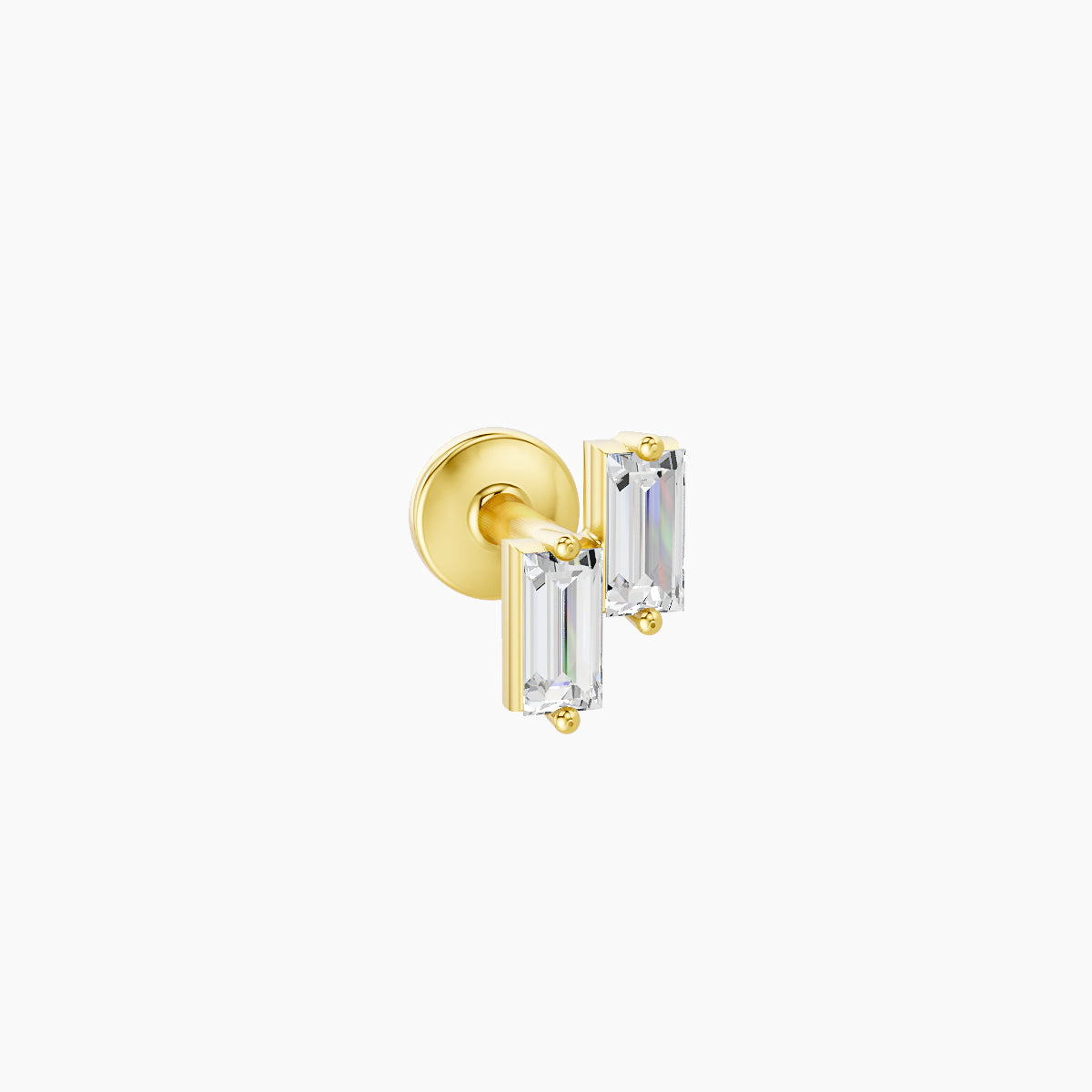 Ceres | 18k Yellow Gold 5 mm 5 mm Diamond Nose Piercing