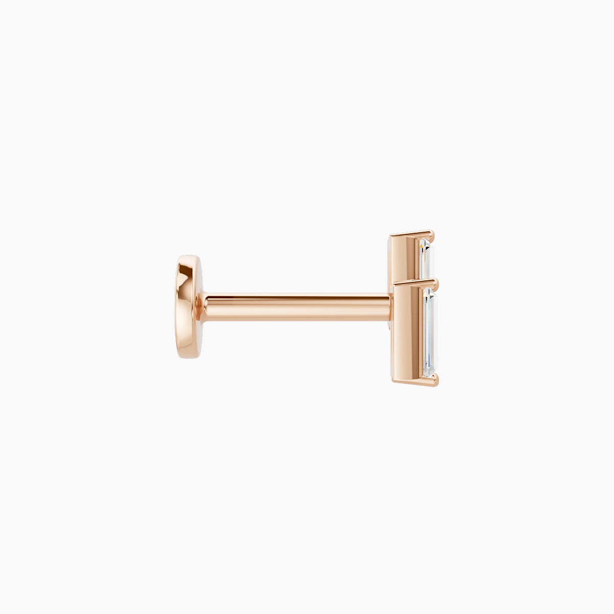Ceres | 18k Rose Gold 5 mm 6.5 mm Diamond Nose Piercing