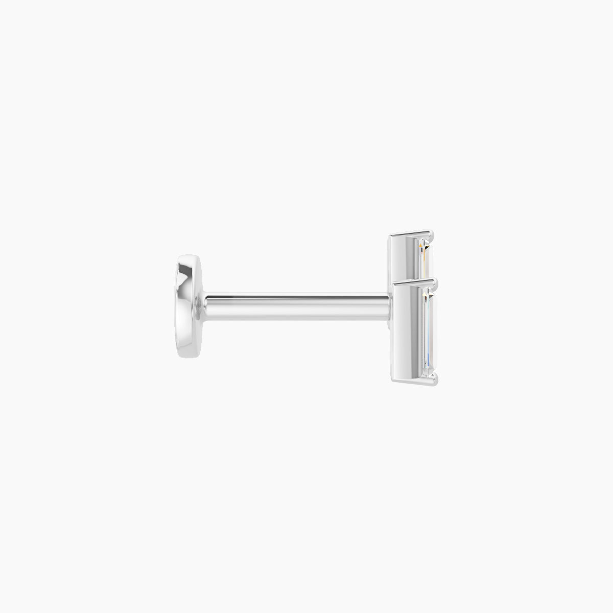 Ceres | 18k White Gold 5 mm 6.5 mm Diamond Nose Piercing