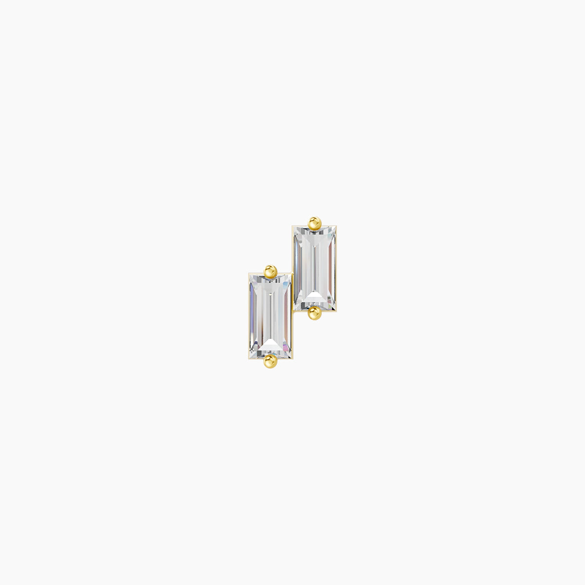 Ceres | 18k Yellow Gold 5 mm 6.5 mm Diamond Nose Piercing