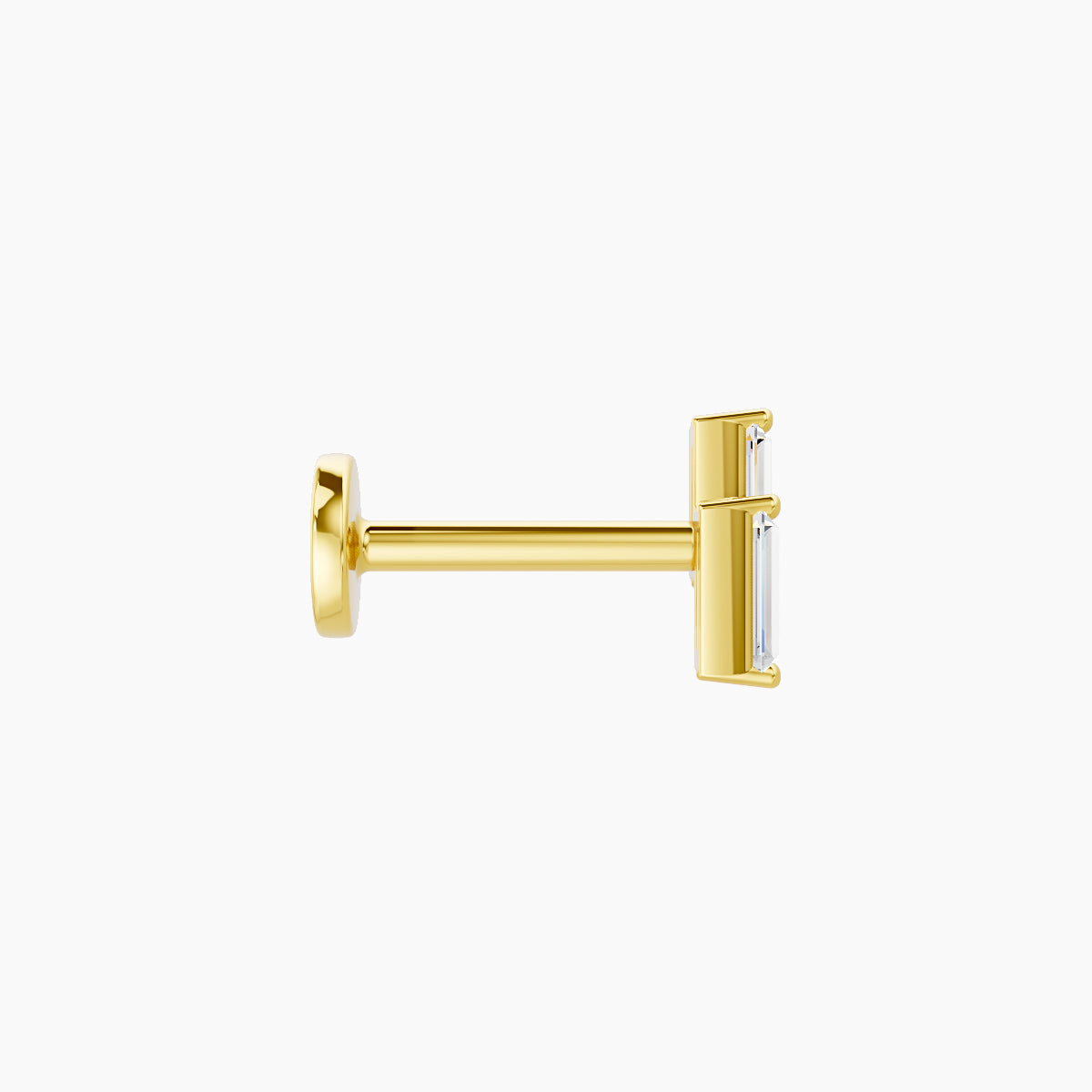 Ceres | 18k Yellow Gold 5 mm 6.5 mm Diamond Nose Piercing