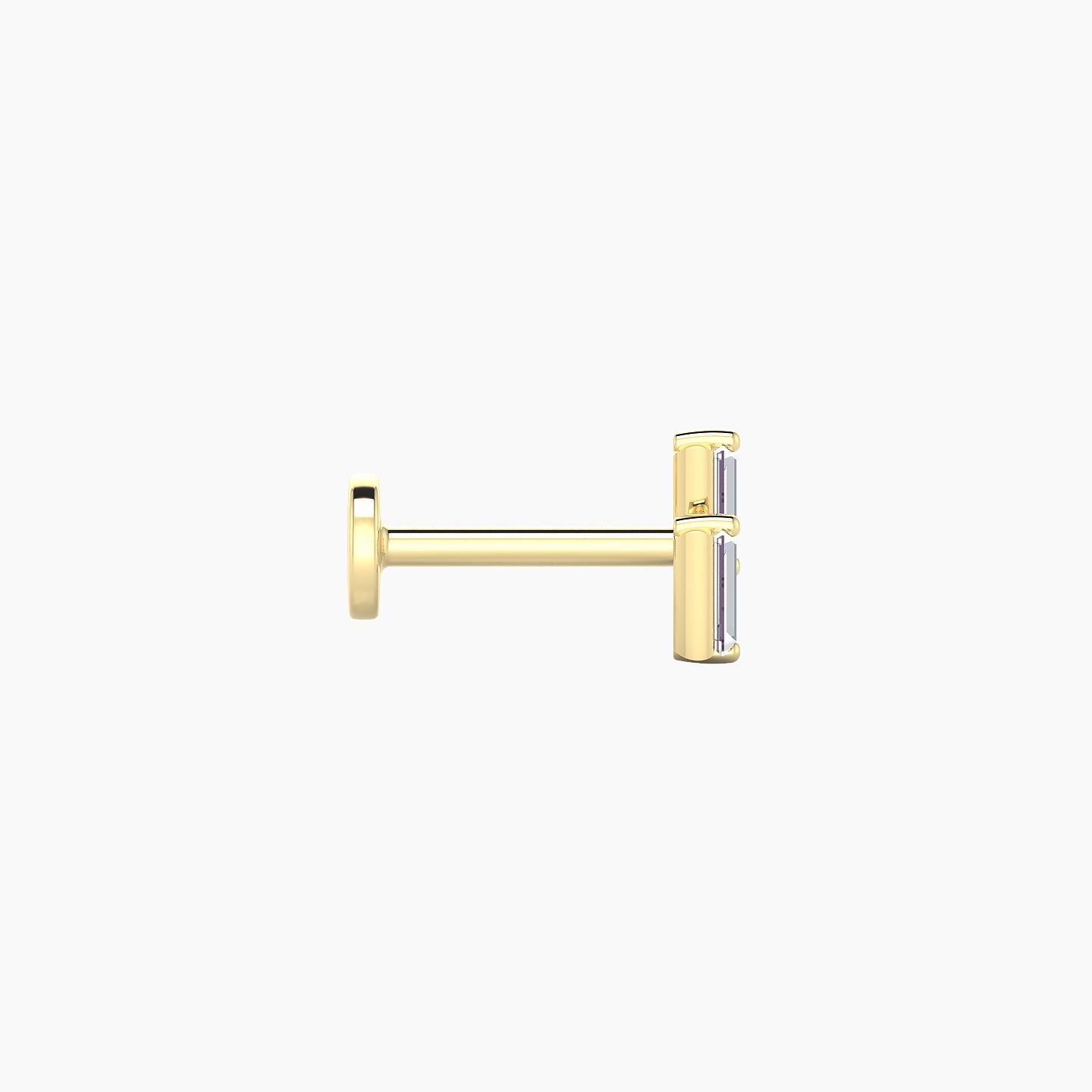 Ceres | 18k Yellow Gold 5 mm 6.5 mm Diamond Nose Piercing