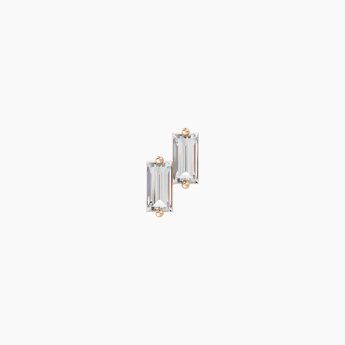Ceres | 18k Rose Gold 5 mm 8 mm Diamond Nose Piercing