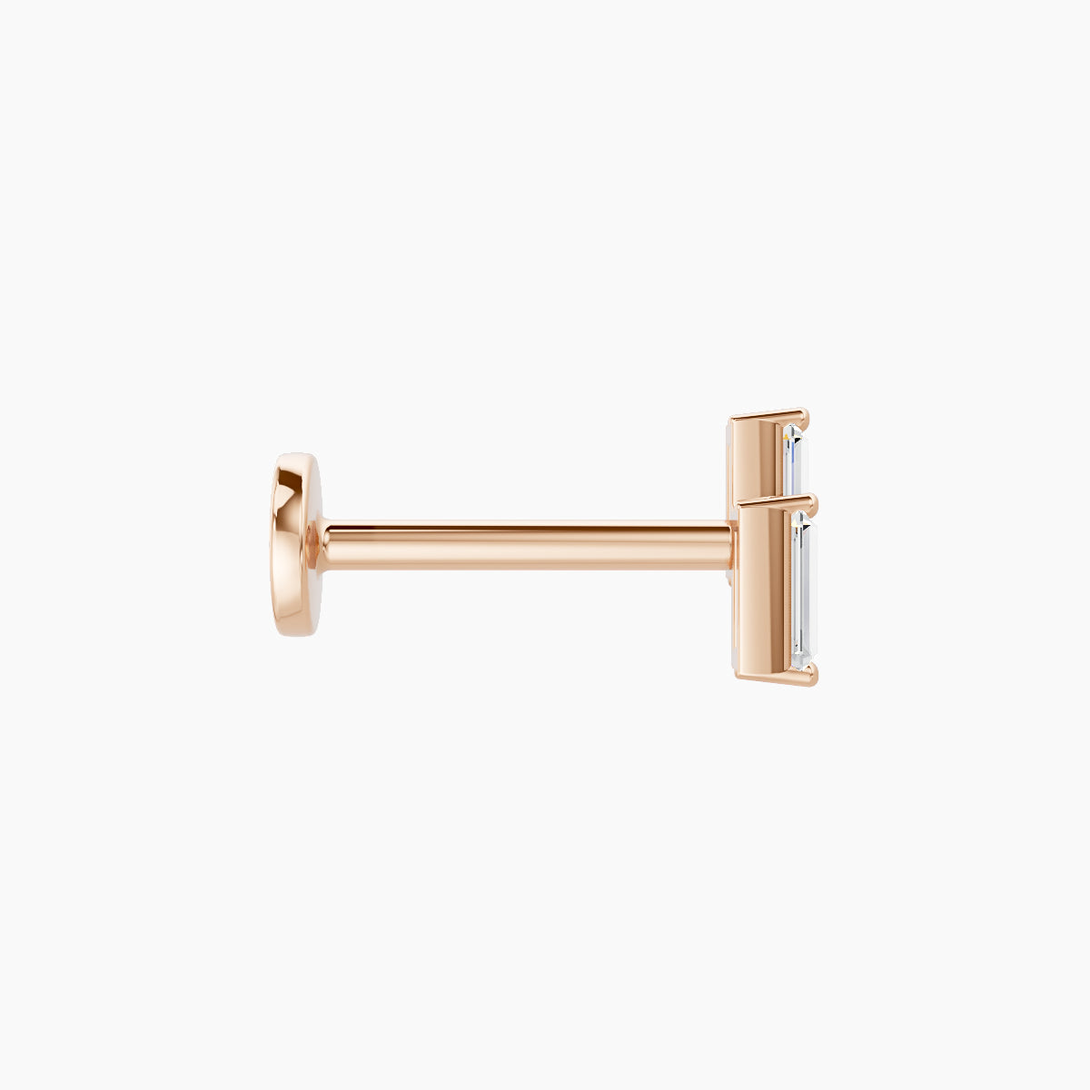 Ceres | 18k Rose Gold 5 mm 8 mm Diamond Nose Piercing