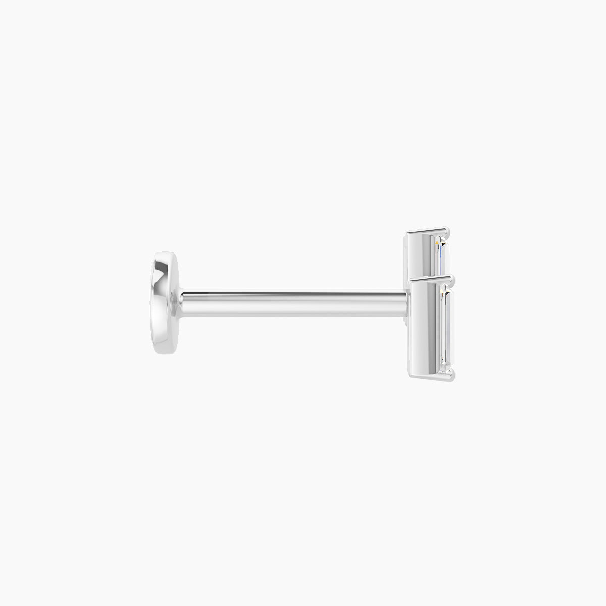 Ceres | 18k White Gold 5 mm 8 mm Diamond Nose Piercing