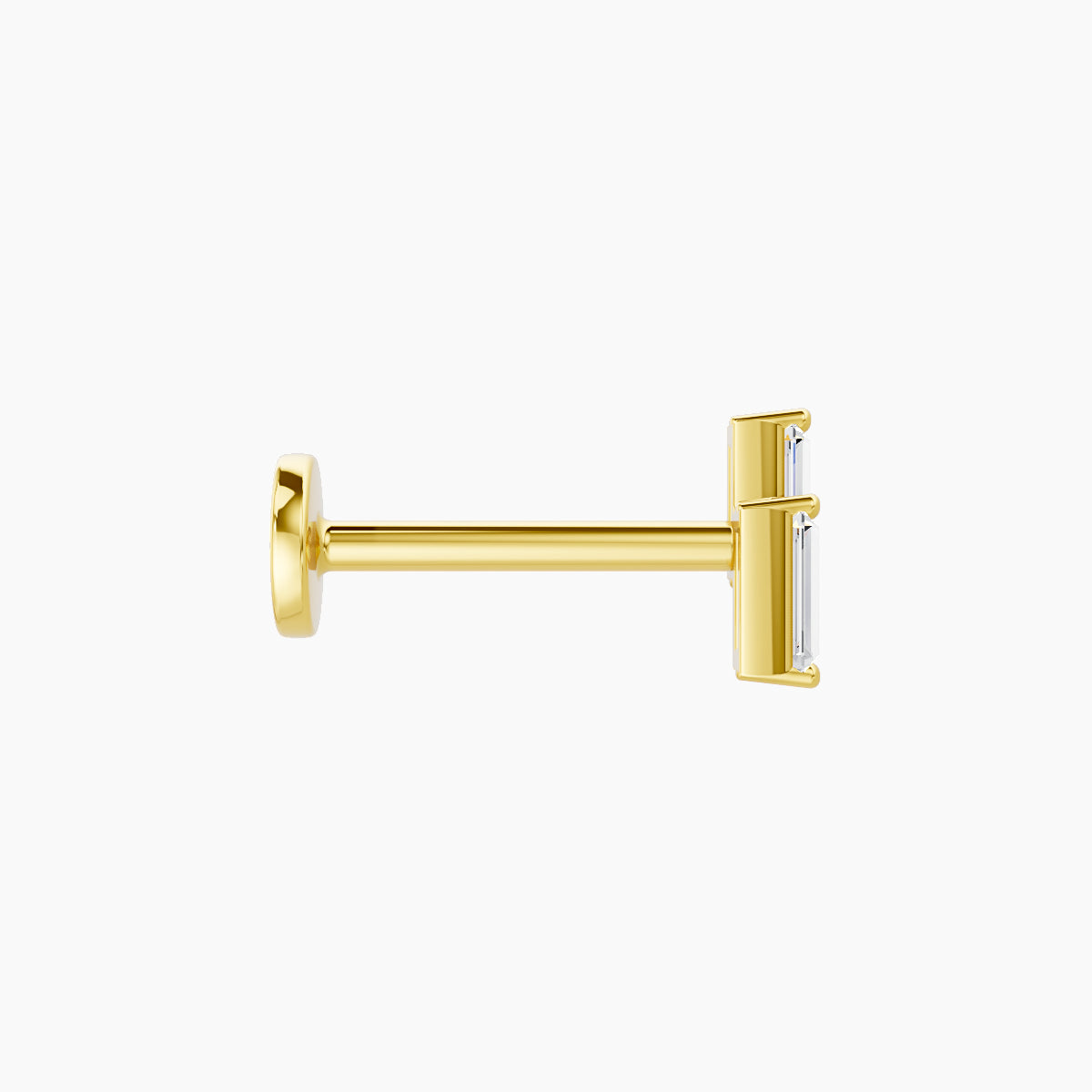 Ceres | 18k Yellow Gold 5 mm 8 mm Diamond Nose Piercing