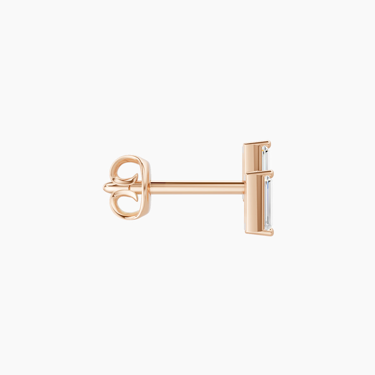 Ceres | 18k Rose Gold 5 mm Diamond Earring