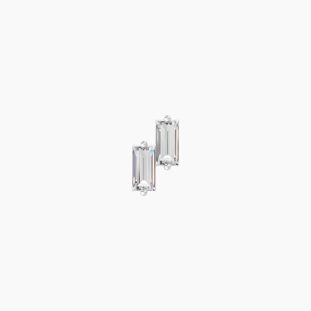 Ceres | 18k White Gold 5 mm Diamond Earring