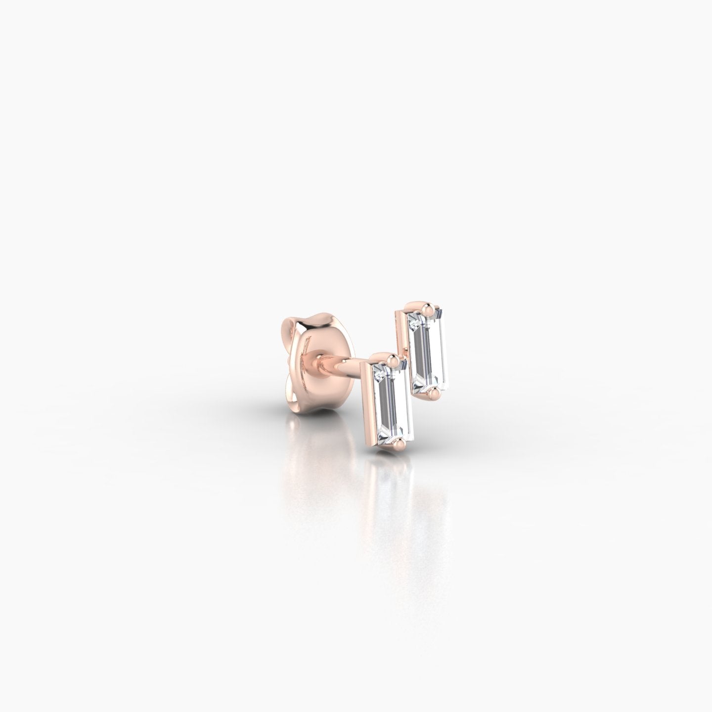 Ceres | 18k Rose Gold 5 mm Diamond Earring