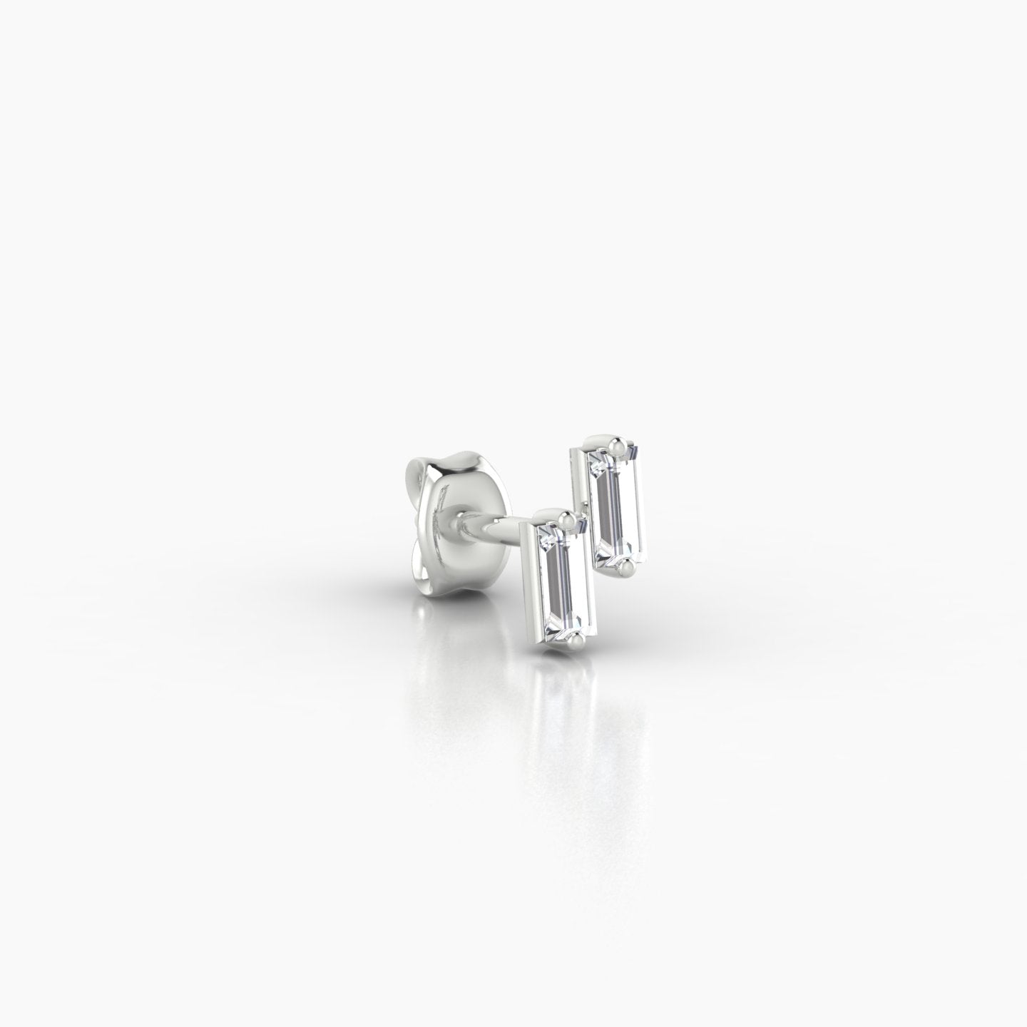 Ceres | 18k White Gold 5 mm Diamond Earring