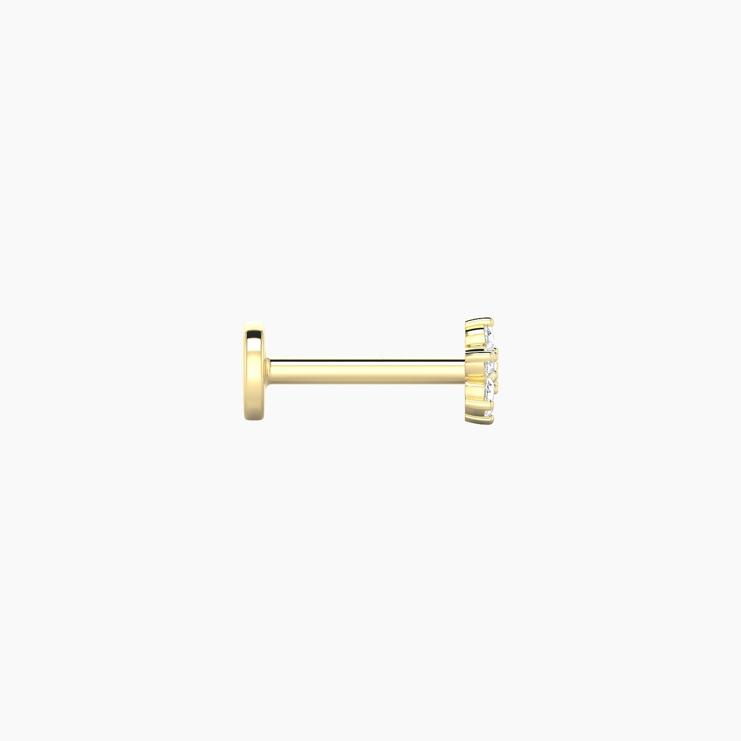 Chloris | 18k Yellow Gold 5 mm 6.5 mm Flower Diamond Piercing