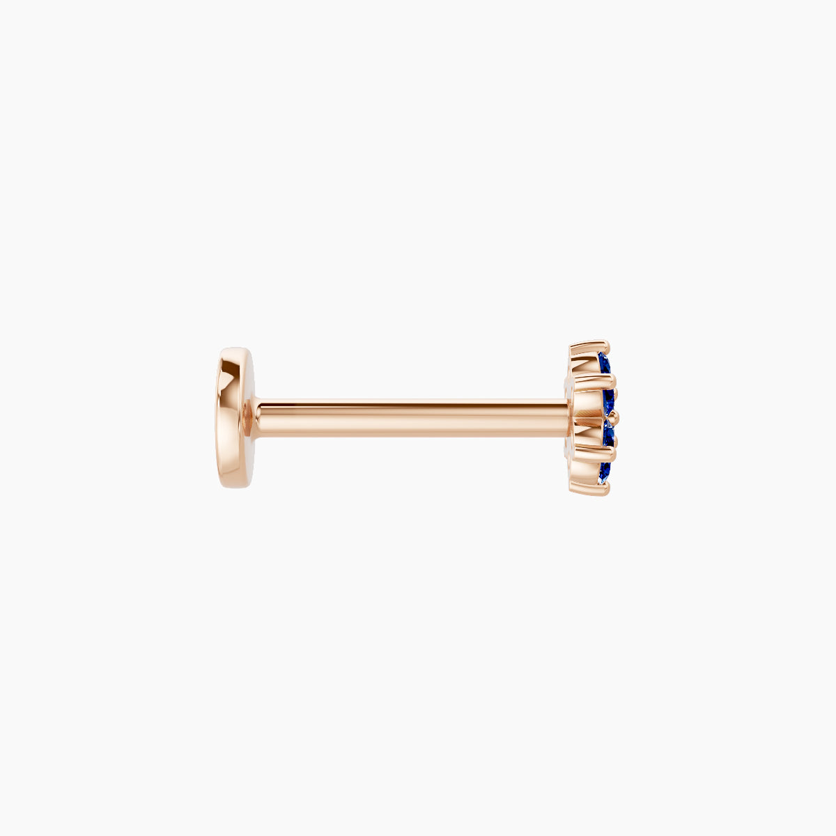 Chloris | 18k Rose Gold 8 mm 4 mm Flower Sapphire Piercing