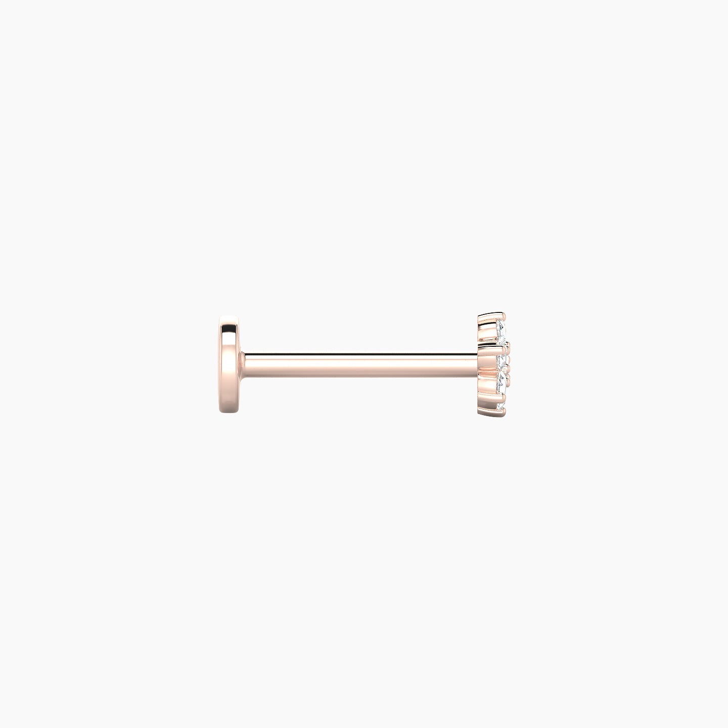 Chloris | 18k Rose Gold 5 mm 8 mm Flower Diamond Piercing