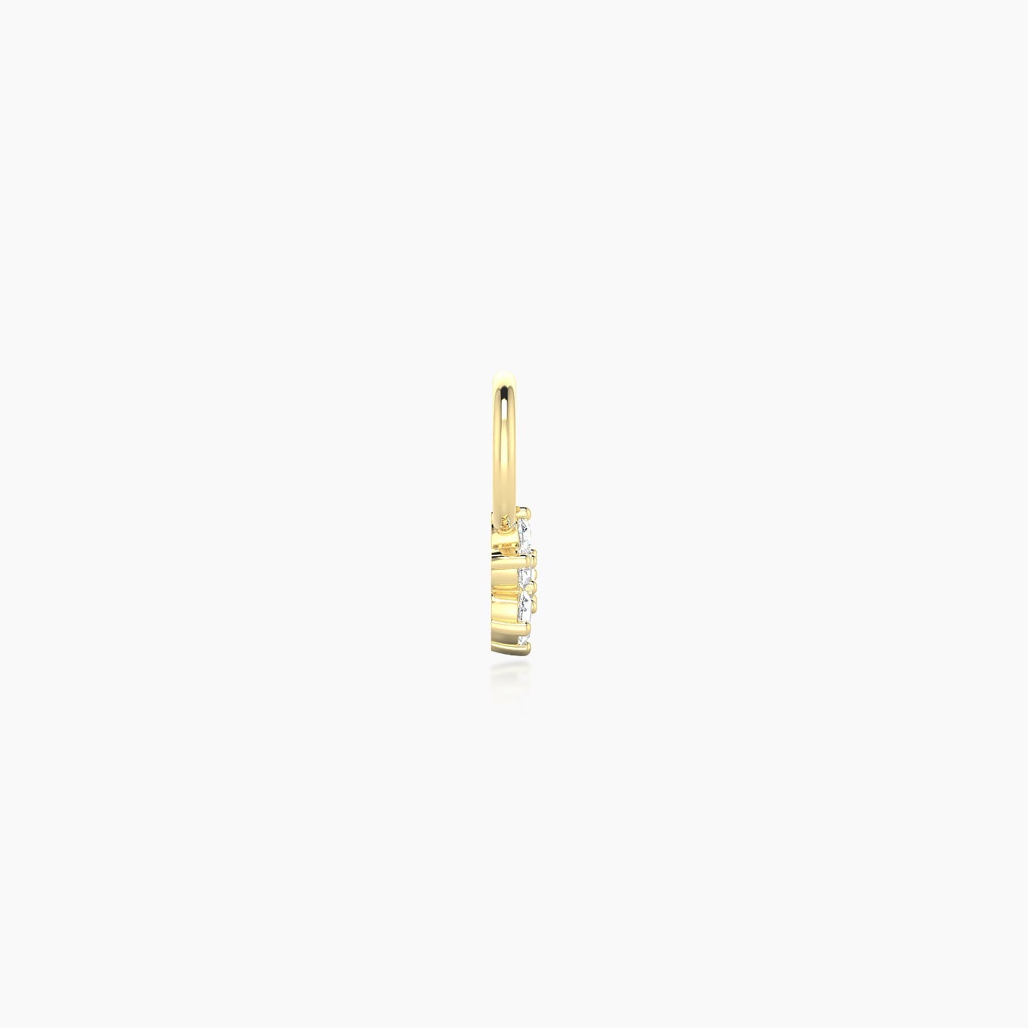 Chloris | 18k Yellow Gold 4 mm Flower Diamond Charm