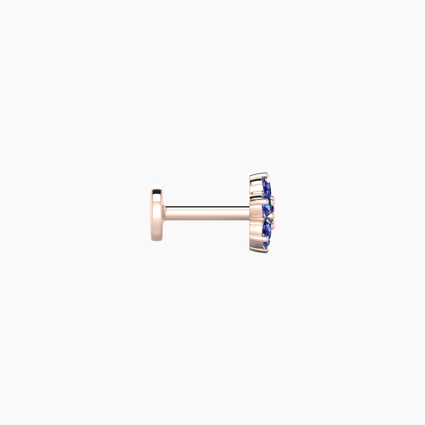 Chloris | 18k Rose Gold 5 mm 5.5 mm Flower Sapphire Piercing