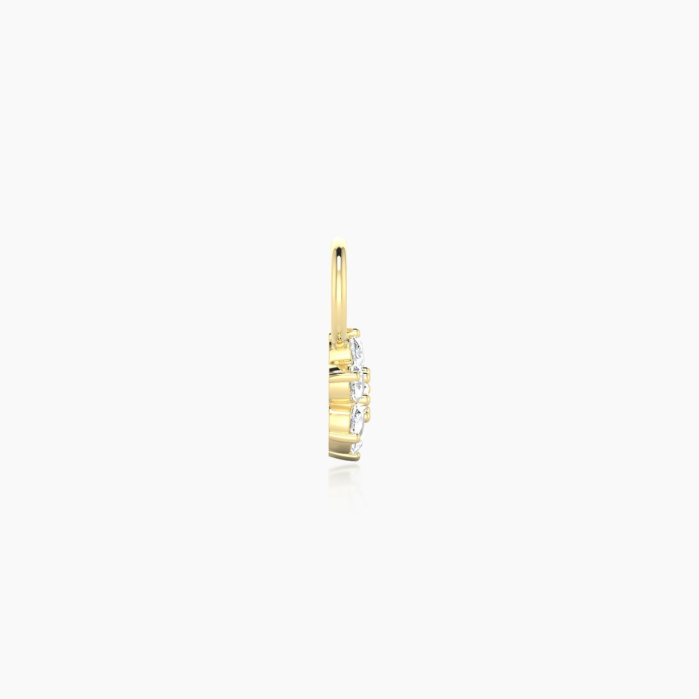 Chloris | 18k Yellow Gold 5.5 mm Flower Diamond Charm