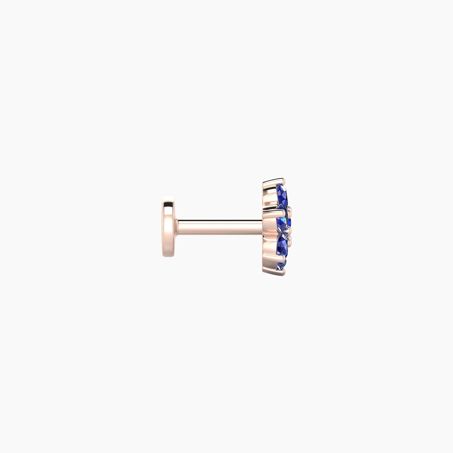 Chloris | 18k Rose Gold 5 mm 6 mm Flower Sapphire Nose Piercing