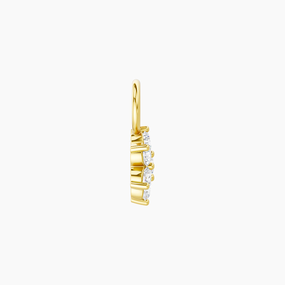 Chloris | 18k Yellow Gold 6 mm Flower Diamond Charm