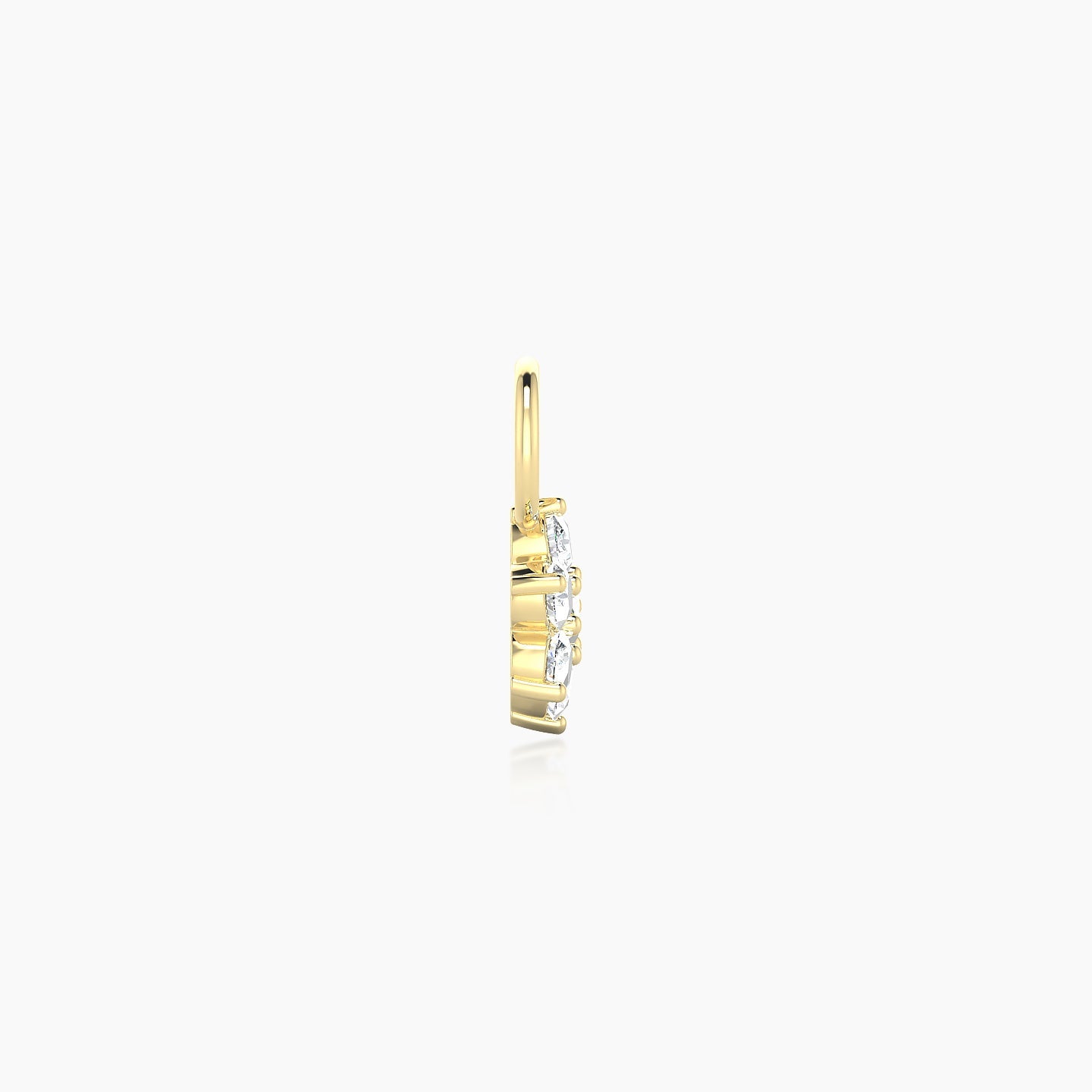 Chloris | 18k Yellow Gold 6 mm Flower Diamond Charm