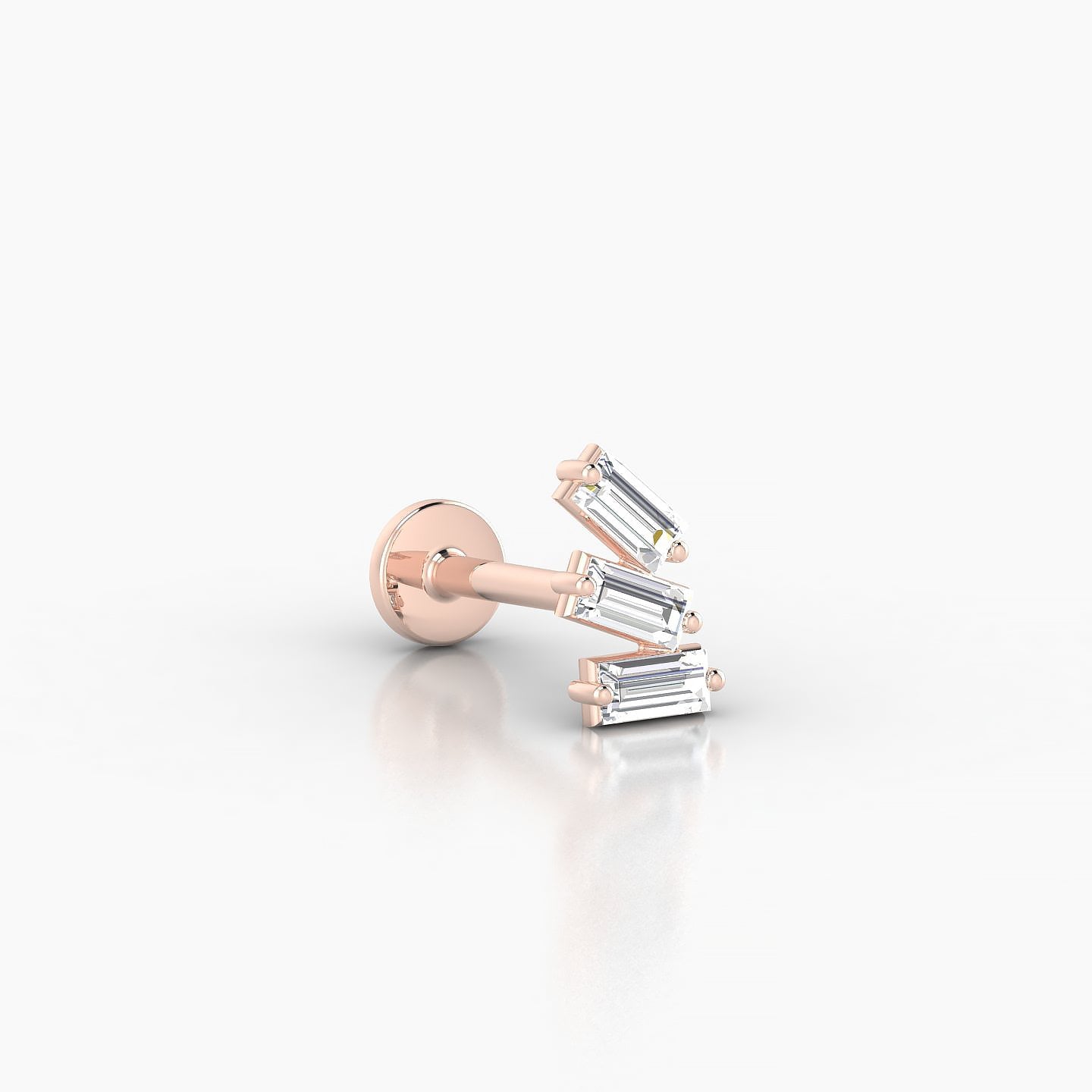 Circe | 18k Rose Gold 7 mm 8 mm Trilogy Diamond Right Piercing